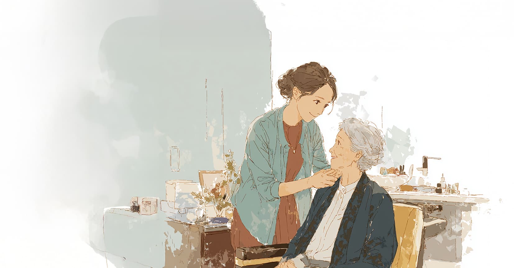 訪問看護・訪問美容の様子